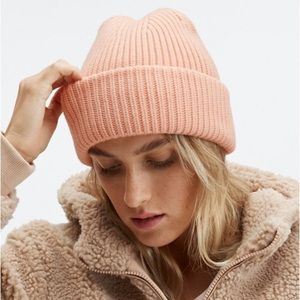 Fabletics Peach Ribbed Beanie